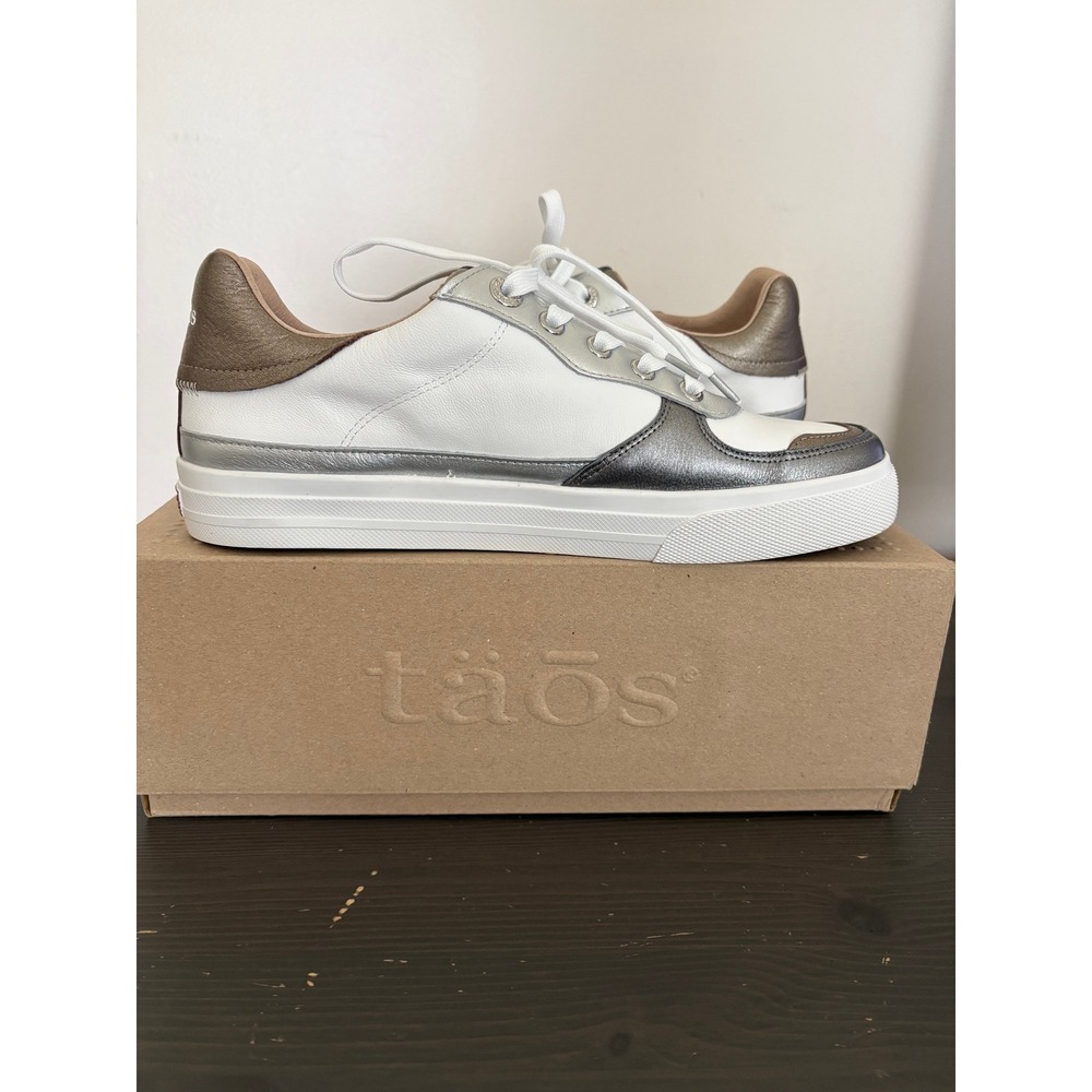 Taos Pop Soul Sneaker 10 White Metallic Multi Leather Comfort Shoes - Picture 2 of 13